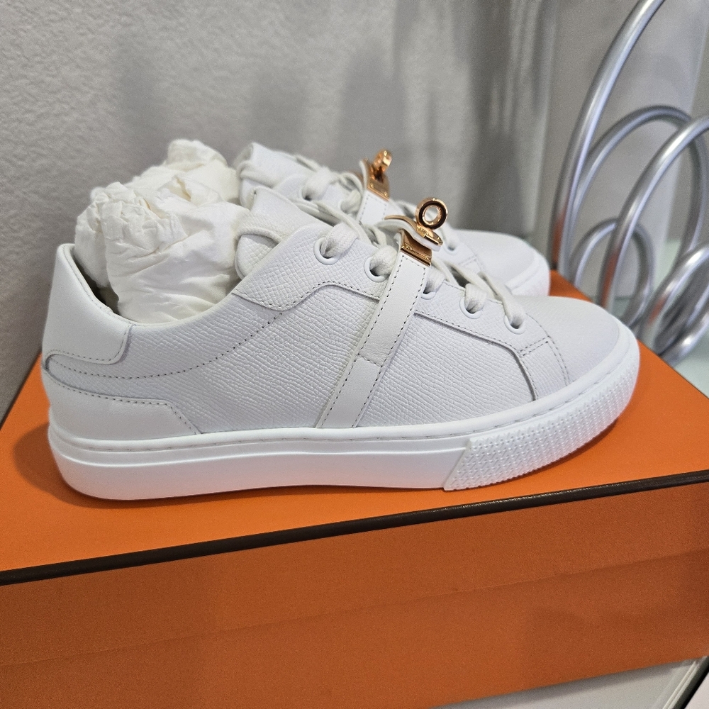 Hermes Day Sneaker in Blanc (white) Size 34 - Picture 4 of 8